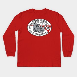 VFA-14 Tophatters - Rhino Kids Long Sleeve T-Shirt